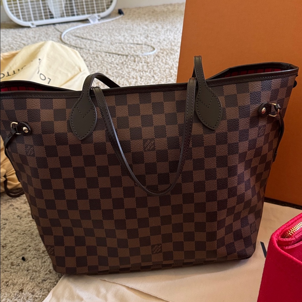 Louis Vuitton Brown Damier Ebene Neverfull MM - Picture 2 of 13